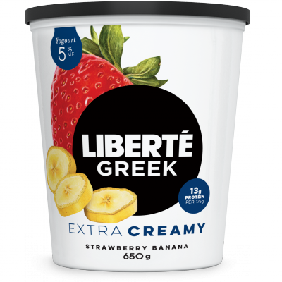 Liberte - Extra Creamy Greek - 5% Strawberry Banana - 650g