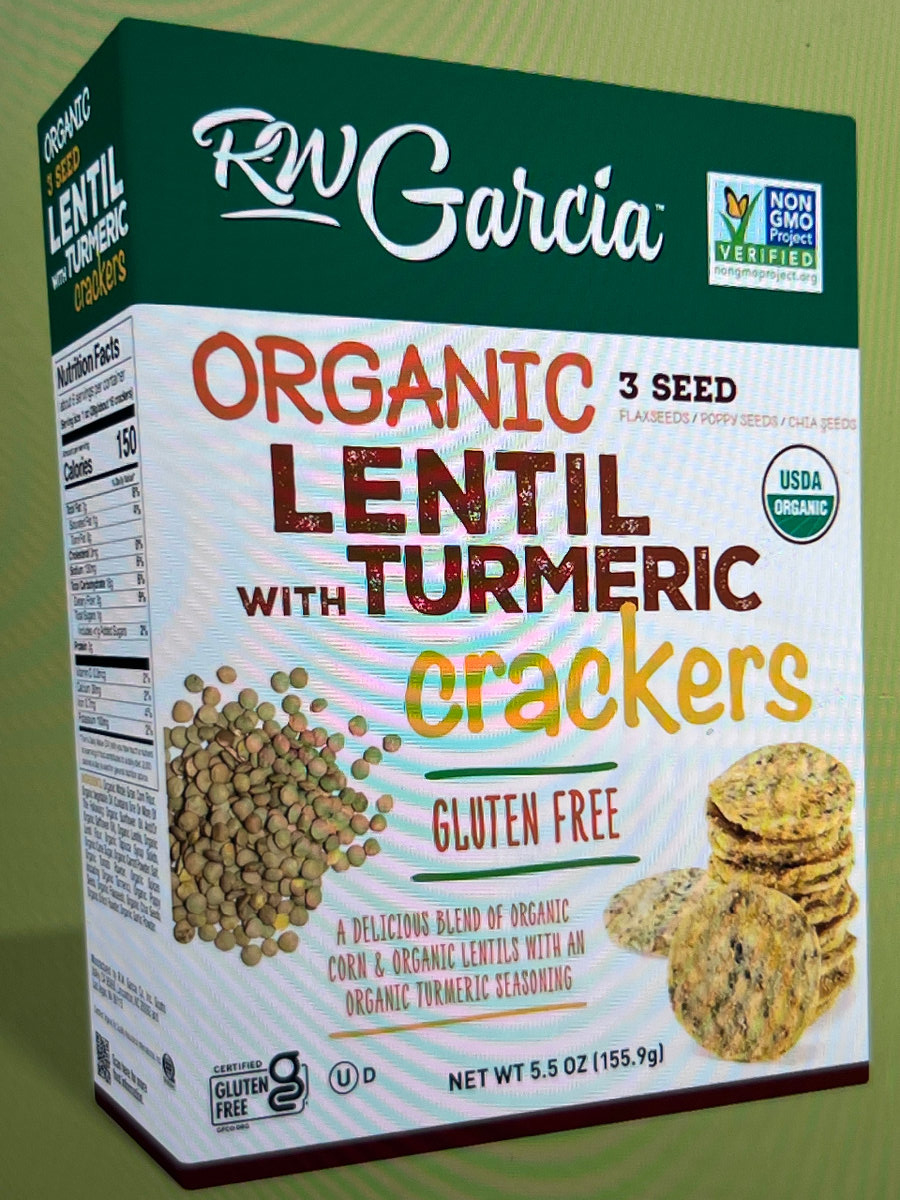 RW Garcia - 3 Seed Crackers - Organic Lentil
