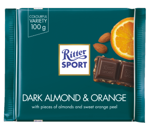 Ritter Sport - Dark Chocolate with Almond and Orange