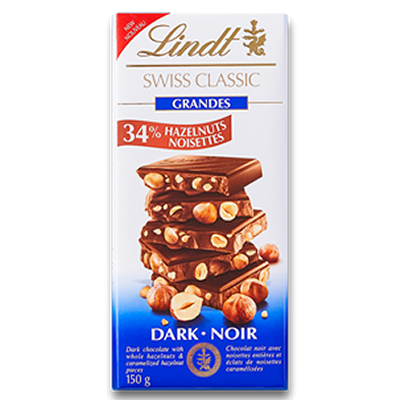 Lindt - Swiss Classic Grandes Dark 34% Hazelnuts