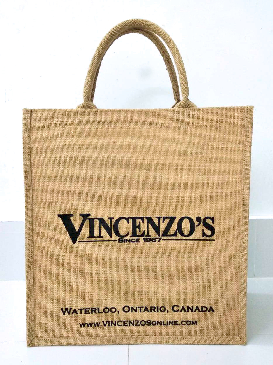 Burlap shopping bag sale